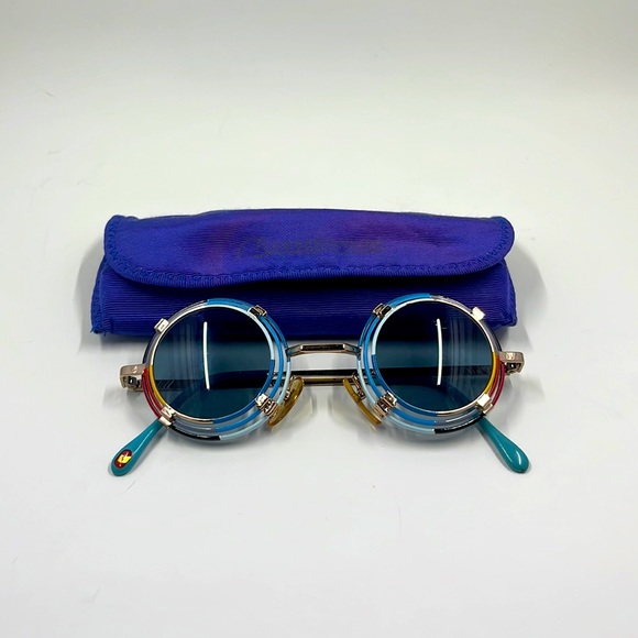 Dolce Vita Vintage Sunglasses & Case Made in Italy Gold Plated 24KT - Picture 3 of 14
